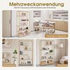 BarberPub Bücherregal, Standregal mit 5 Ebenen, Büroregal mit Metallrahmen, Regal für Büro, Wohnzimmer, Schlafzimmer, Küche, Nagelstudio, Marmor-Weiß Gold, 30x100x180cm, 5177 Bild 5