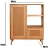 Dmora Kommode Jingu, Wohnzimmerbuffet, Wohnzimmer-Sideboard, Moderne Küchen-Speisekammer, 90x40h110 cm, Eiche Bild 3