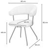 KAWOLA Stuhl RUNA Esszimmerstuhl Stoff cremeweiß 82 x 59 x 60 cm Bild 5