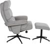 Relaxsessel >Zalea< (2-teilig) inkl. Hocker, steingrau - 87x108x82 (BxHxT) Bild 5