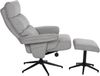Relaxsessel >Zalea< (2-teilig) inkl. Hocker, steingrau - 87x108x82 (BxHxT) Bild 4