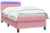 vidaXL Boxspringbett mit Matratze & LED Rosa 90x220 cm Samt 3316724 Bild 3