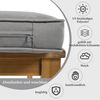 Celya Gartenlounge-Set Gartenlounges, Gartenmöbel Set 8 Personen mit Esstisch, (Outdoor-Tisch- und Stuhl-Set für 7–8 Personen, mit Sofa, 3 Hocker und 1 Tisch, Akazie, Grau+Natur), Gartenmöbel Set mit Kissen, Ecksofa, Polyrattan Lounge Bild 3