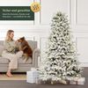 SALCAR Weiss Künstlicher Weihnachtsbaum mit Beleuchtung 180 cm, Schnee Tannenbaum Künstlich mit 330 LED Bild 2