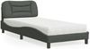 vidaXL Bett mit Matratze "Hvar" Dunkelgrau 90x190 cm Stoff 3208500 Bild 1