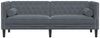 vidaXL Chesterfield-Sofa mit Nackenrollen 3-Sitzer Dunkelgrau Samt 372694 Bild 4