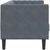 vidaXL Chesterfield-Sofa mit Nackenrollen 3-Sitzer Dunkelgrau Samt 372694 Bild 5