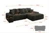 ALTDECOR Ecksofa ENSI-L, Sofa Praktische Bequeme Funktionsecke Couch L-Form Eckcouch, Corner Sofa L-Form Vielseitige Sofa Wohnlandschaft Wohnzimmer Bild 4
