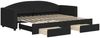 vidaXL Tagesbett Ausziehbar mit Schubladen Schwarz 80x200 cm Stoff 3197221 Bild 2