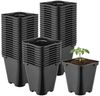 Garronda Blumentopf Kunststoff eckig abgerundet mit Drainagelöchern für Garten GD-0200 (50 St, 50er Set) Bild 2