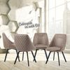Essstuhl Esszimmerstuhl Designstühle PU Lederbezug in Antik Optik Küchenstuhl Taupe 2 St. Bild 5