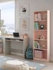 Dmora Artico Bücherregal, Hohes Bücherregal mit 5 Regalen, Büro- oder Schlafzimmerregal, Modernes Regal mit Fächern, 52x25h180 cm, Rosa Bild 4