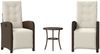 vidaXL 3-tlg. Bistro-Set mit Kissen Braun Poly Rattan 365202 Bild 2