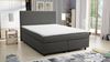 'Paxos 2' Boxspringbett mit Bonellfederkern-Matratze und Topper, Stoff grau, 140x200 cm Bild 2