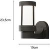 KONSTSMIDE Siena Outdoor Wandleuchte schwarz E27 105x19x235mm Bild 4