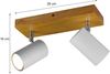 LED Deckenstrahler Weiß mit Holz 2-flammig, Breite 26cm Bild 3