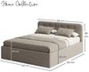 Home Collective Polsterbett Bett mit Stauraum, verstellbarem Lattenrost, viele Größen (Größen: 100x200 120x200 140x200 160x200 180x200 200x200, hochwertiger Strukturstoff, made in Germany), modernes Design mit hochwertigem Strukturstoff 160x200 cm, Dun... Bild 2