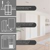 rauch Drehtürenschrank Kleiderschrank Schrank Garderobe Breiten 181/226/271 cm LAMELLA (3 verschiedene Ausstattungen BASIC/CLASSIC/PREMIUM (inkl. SOFT-CLOSE) elegante Lamellen-Auflage in 3D Akustikpaneel Optik MADE IN GERMANY Bild 4