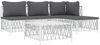 vidaXL 5-tlg. Garten-Lounge-Set mit Kissen Weiß Stahl 3186854 Bild 3