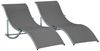 Outsunny Gartenliege ergonomisch Aluminium Texteline Dunkelgrau Bild 4
