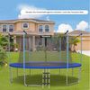 COSTWAY Ø366cm Trampolin Sicherheitsnetz für Gartentrampoline, Ersatznetz innenliegend mit Reißverschluss und Schnallen, 8 Stangen, Netzhöhe 180 cm Bild 3