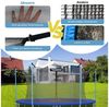 COSTWAY Ø366cm Trampolin Sicherheitsnetz für Gartentrampoline, Ersatznetz innenliegend mit Reißverschluss und Schnallen, 8 Stangen, Netzhöhe 180 cm Bild 2