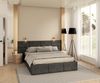 FDM Polsterbett Bettrahmen Bettgestell 90x200, 120x200, 140x200, 160x200, 180x200cm (MADE IN EU - mit hochwertigem Velours Bezug Trinity, Bettrahmen, Bett, Optional mit Matratze bestellbar, mit gepolsterten Wandpaneelen als stilvolle Kopfteil-Alternati... Bild 2