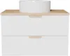 Vente-unique - AVORELI Waschbeckenmöbel Holz, Platte Weiß - B 46 cm x H 50 cm x L 80 cm Bild 2
