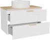 Vente-unique - AVORELI Waschbeckenmöbel Holz, Platte Weiß - B 46 cm x H 50 cm x L 80 cm Bild 4