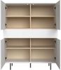 LeGer Home by Lena Gercke Highboard Essentials, Sideboard, Kommode, Anrichte, Schrank, Stauraumschrank, Breite: 111 cm, UV lackiert, Push-to-open-Funktion Bild 4