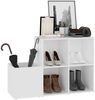 vidaXL Flur-Schuhschrank Weiß 105x35,5x70 cm Holzwerkstoff 808251 Bild 4