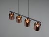 Pendelleuchte JASON 4-flammig mit Lampenschirmen Bronzefarbig, Breite 75cm Bild 5