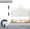 Kinderbett 140x200 mit LED Beleuchtung und 4 Schubladen Muschel Krone Design Weiß PU-Leder Stauraum RGB Licht Märchenbett Prinzessin König Sicher Stabil 250kg Tragkraft für magisches Schlafzimmer Bild 5