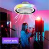 oyajia Deckenleuchte 50W RGB LED Deckenleuchte mit Bluetooth Lautsprecher, Deckenventilator, Luftzirkulationsfunktion, LED fest integriert, RGB Farbwechsel (3000~6500K), Dimmbar LED Deckenventilator Leuchte,für Schlafzimmer Küche Hotel Bild 2