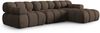 Micadoni Modulares Ecksofa Bellis 4-Sitzer Rechts 3D-Stoff Sonic Braun Bild 2
