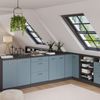 Küchenschrank für Dachschrägen R-Line Blau-Grau 80 cm ohne Schräge mit 2 Türen Vicco Bild 5