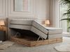 Boxspringbett AMORE KING, Doppelbett mit Multipocket-Matratze, Polsterbett mit Kopfstütze - 180 x 200 cm - Beige Stoff - H3 Bild 2