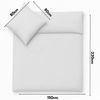 Jersey Bettwäsche 155x220 80x80 Baumwolle Set Reißverschluss weich weiss Bild 2