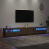 vidaXL TV-Schrank mit LED-Leuchten Artisan-Eiche 260x35x40 cm 3329168 Bild 5