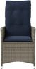 vidaXL Gartenstühle Verstellbar 2 Stk. mit Kissen Grau Poly Rattan 365649 Bild 4