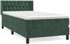 vidaXL Boxspringbett mit Matratze Dunkelgrün 90x190 cm Samt 3131114 Bild 2