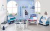roba Kindersitzgruppe 'Rennfahrer' - 2 Kinderstühle & 1 Tisch - mit Fahrzeug-Motiven - Blau / Weiß Bild 3