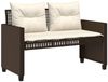 vidaXL 4-tlg. Garten-Sofagarnitur mit Kissen Braun Poly Rattan Glas 368135 Bild 4