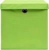 vidaXL Aufbewahrungsboxen mit Deckeln 10 Stk. Grün 32x32x32 cm Stoff 288372 Bild 4