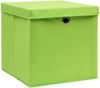 vidaXL Aufbewahrungsboxen mit Deckeln 10 Stk. Grün 32x32x32 cm Stoff 288372 Bild 2