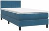 vidaXL Boxspringbett mit Matratze & LED Dunkelblau 80x210 cm Samt 3317053 Bild 5
