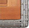 vidaXL Gartentisch Anthrazit Poly Rattan und Massivholz Akazie 46457 Bild 3