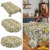 ANRO Tischdecke abwaschbar Madrid Stoff Premium Mediterran Zitrone (Einzelstück 1-tlg), Stoff schmutzabweisend 100x140 cm Mediterran Grau Bild 2