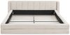 Polsterbett 140×200 cm mit ergonomischem Kopfteil, Chenille in Beige, ohne Matratze Bild 4