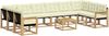 vidaXL Outdoor-Sofagarnitur mit Kissen 11 pcs Weiß und Creme 3389924 Bild 2